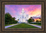 St. George Temple- Sunburst Sunset by Lance Bertola