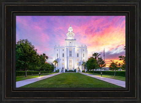 St. George Temple- Sunburst Sunset by Lance Bertola