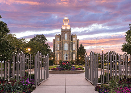 Logan Utah Temple - Landmark of Light by Lance Bertola