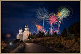 Manti Temple - Fireworks by Lance Bertola