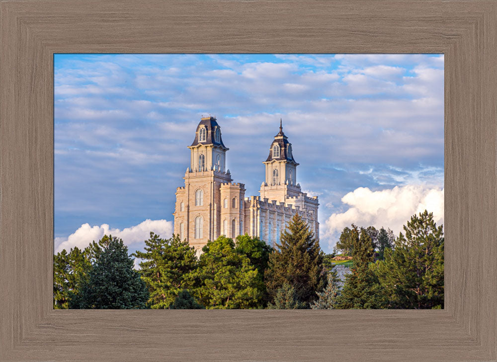 Manti Temple - In the Clouds by Lance Bertola