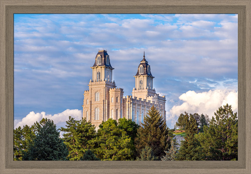 Manti Temple - In the Clouds by Lance Bertola
