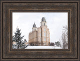 Manti Temple - Winter Storm by Lance Bertola