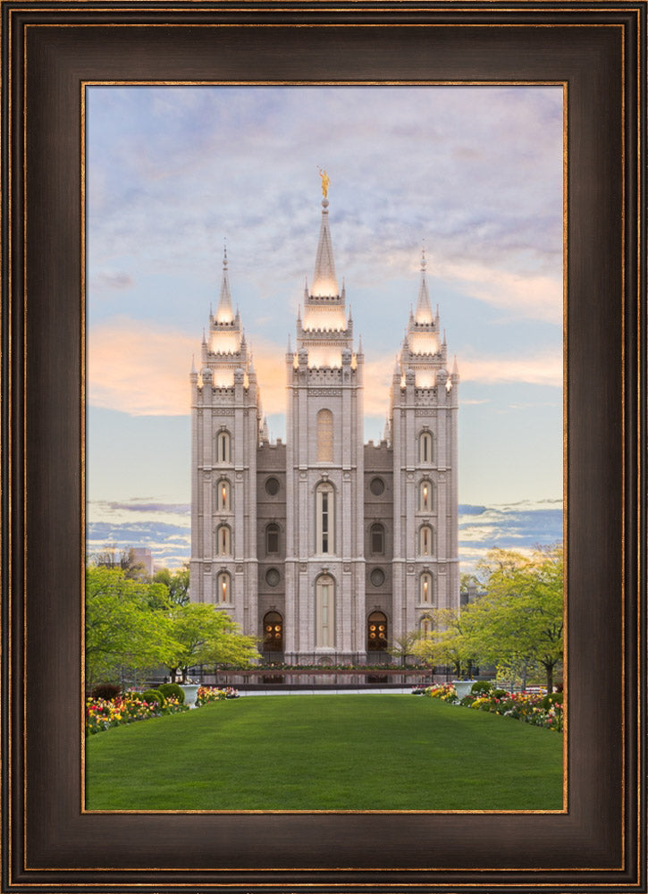 Salt Lake City Utah Temple - Spring Tranquility by Lance Bertola