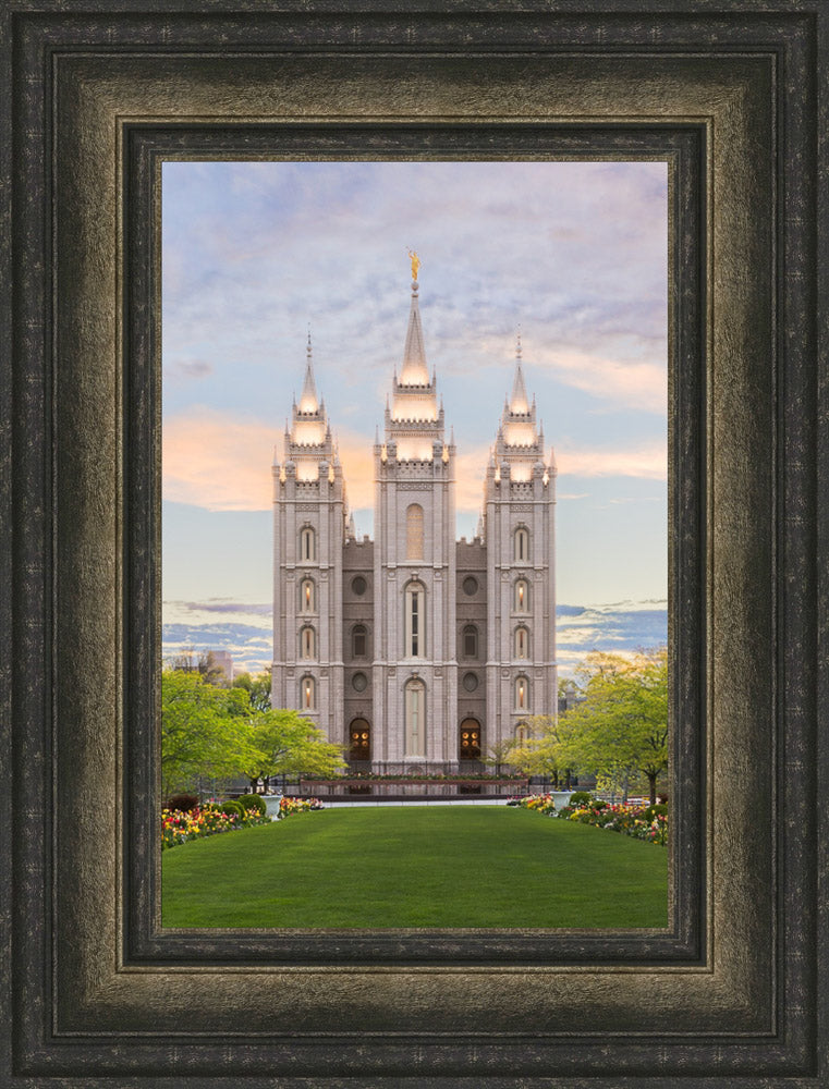 Salt Lake City Utah Temple - Spring Tranquility by Lance Bertola