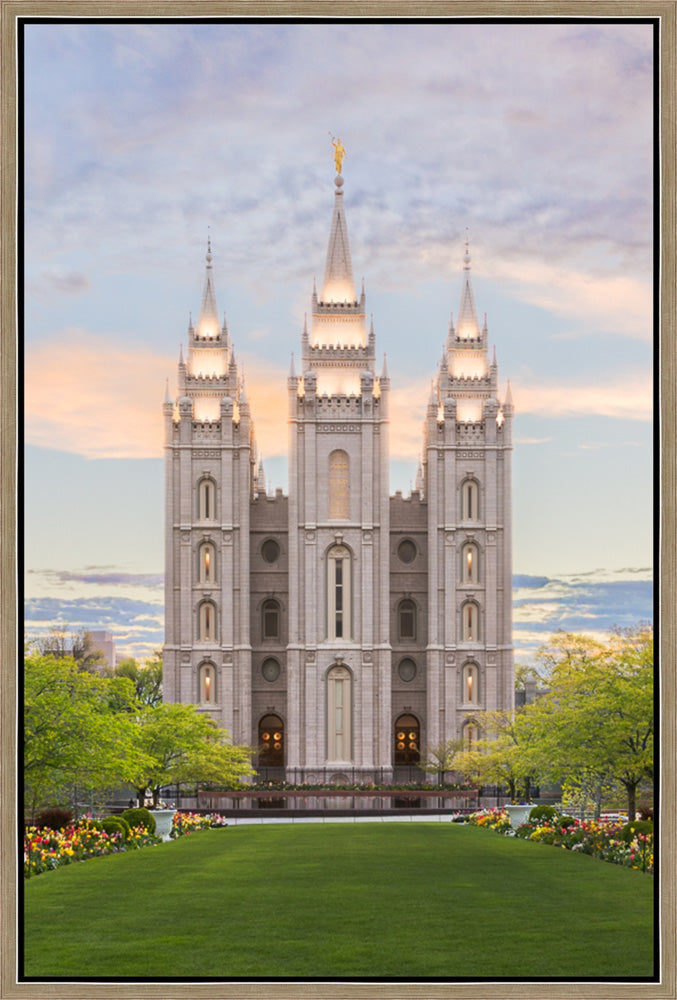 Salt Lake City Utah Temple - Spring Tranquility by Lance Bertola