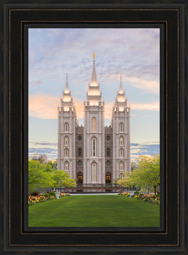 Salt Lake City Utah Temple - Spring Tranquility by Lance Bertola