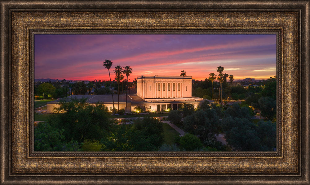 Mesa Temple - Sunset West by Lance Bertola