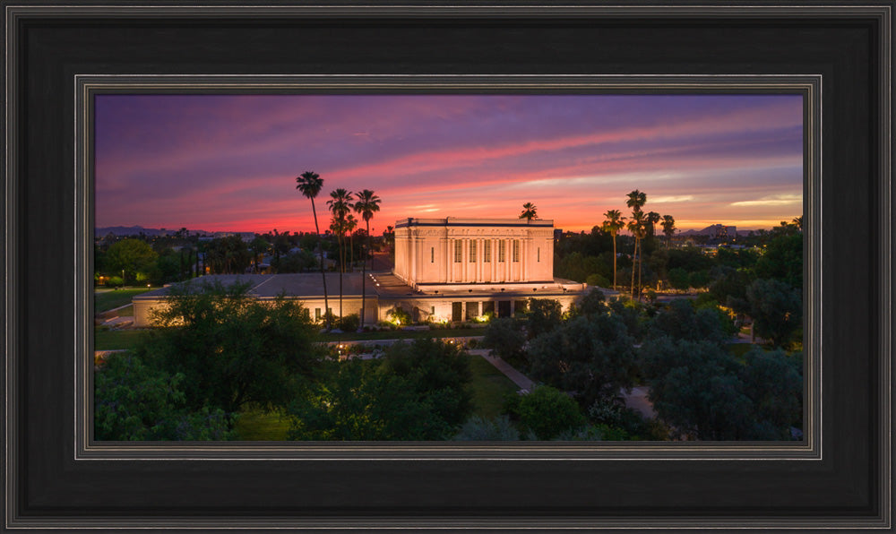 Mesa Temple - Sunset West by Lance Bertola