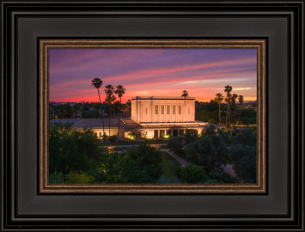 Mesa Temple - Sunset West by Lance Bertola