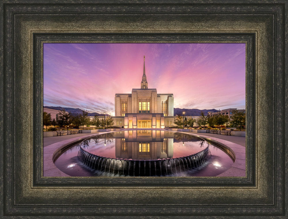 Ogden Utah Temple - Sunrise Reflection by Lance Bertola