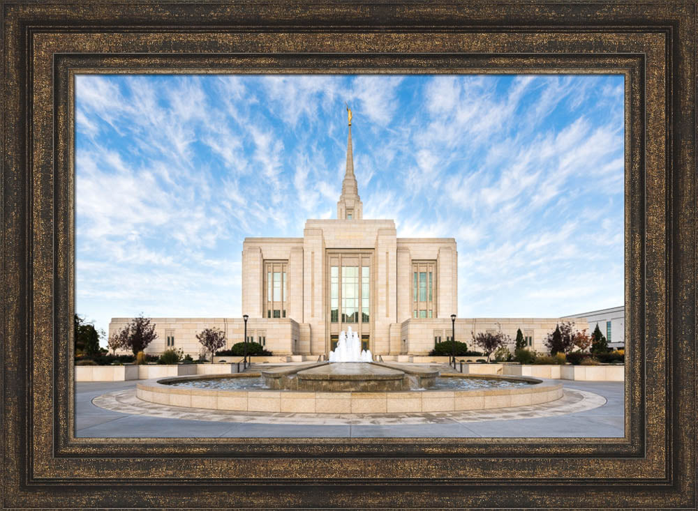 Ogden Utah Temple - East Fountain by Lance Bertola