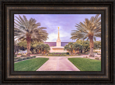 Las Vegas Nevada Temple - Palm Trees by Lance Bertola