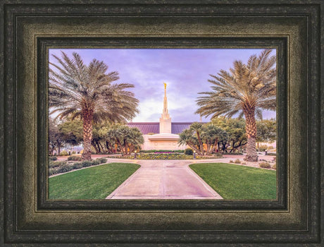 Las Vegas Nevada Temple - Palm Trees by Lance Bertola