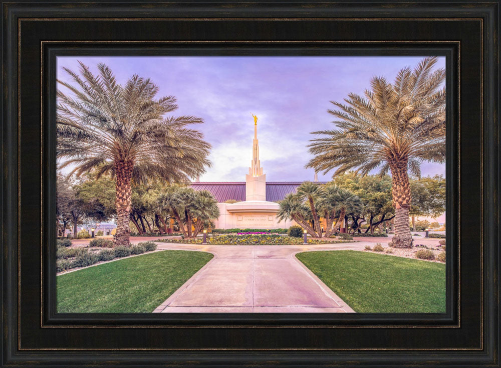 Las Vegas Nevada Temple - Palm Trees by Lance Bertola