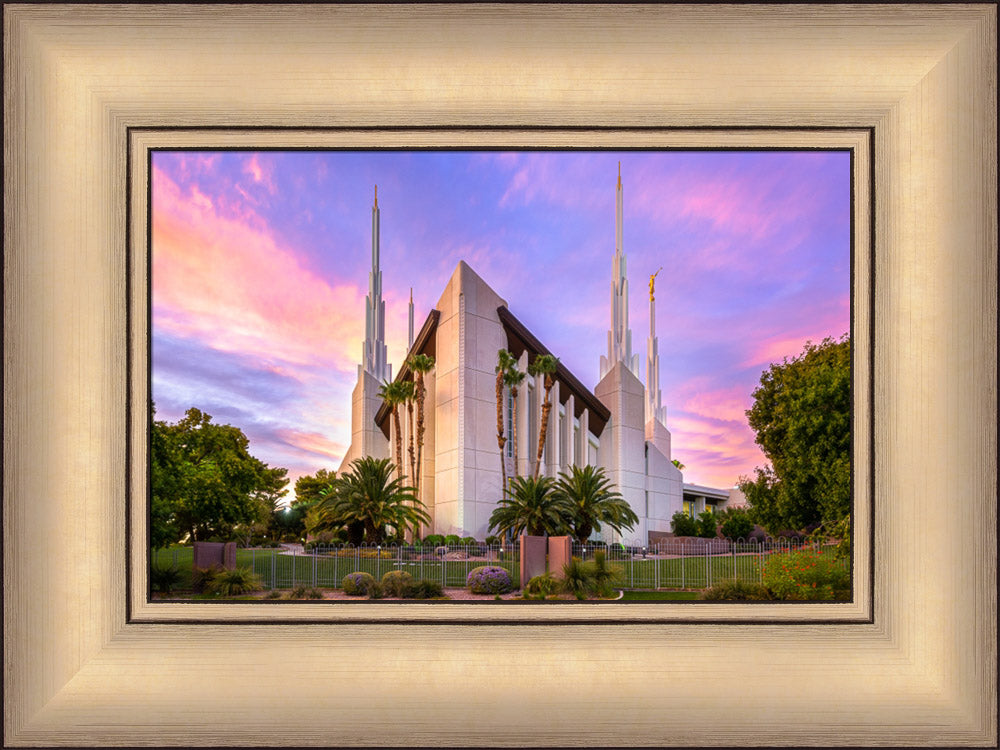 Las Vegas Nevada Temple - Vibrant Sunset by Lance Bertola