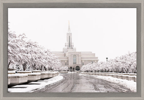 Bountiful Temple - In the Snow by Lance Bertola