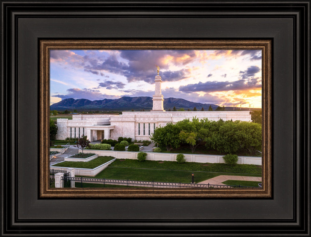 Monticello Temple - Blue Abajo Mountains by Lance Bertola