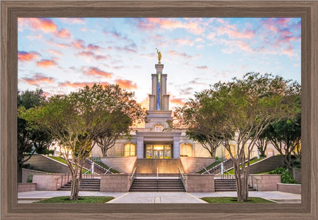 San Antonio Temple - Sunburst Sunset by Lance Bertola