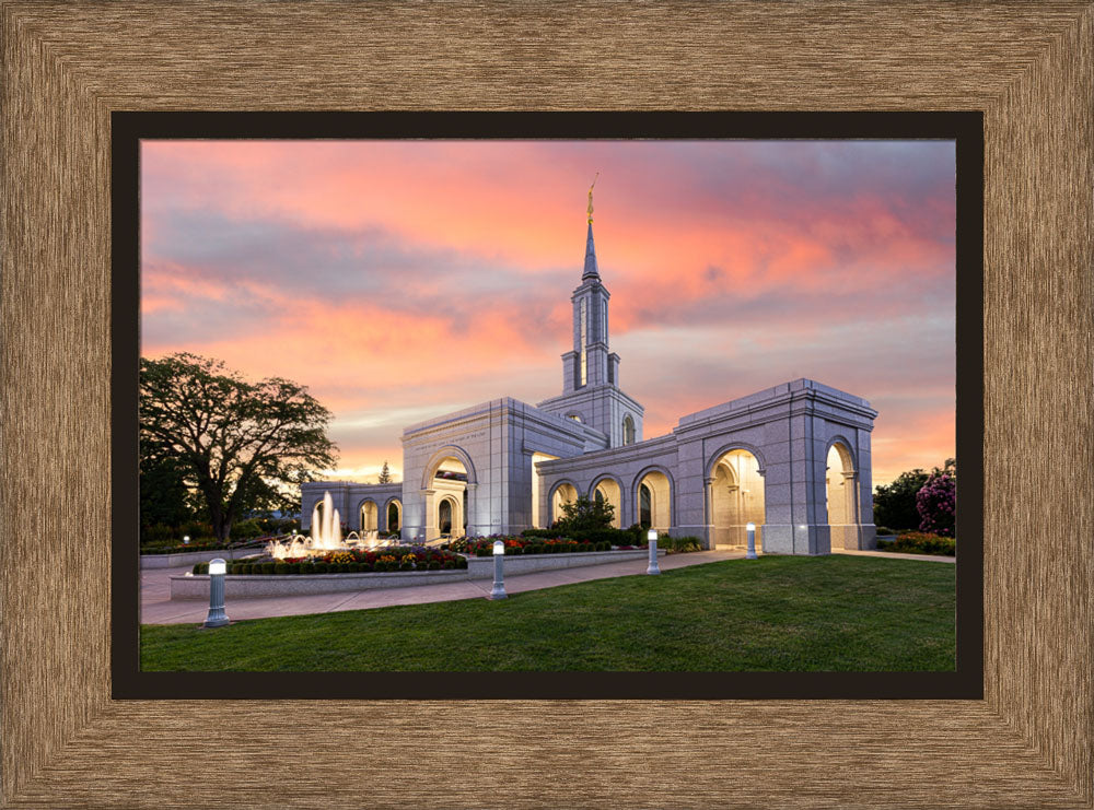 Sacramento California Temple - Sunset by Lance Bertola