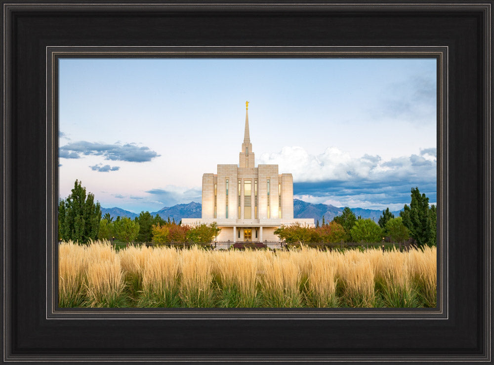 Oquirrh Mountain Utah Temple - Fall Colors by Lance Bertola