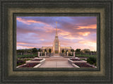 Gila Valley Arizona Temple - Vibrant Sunset by Lance Bertola