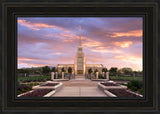 Gila Valley Arizona Temple - Vibrant Sunset by Lance Bertola