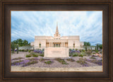 Phoenix Arizona Temple - Purple Flower Pathway by Lance Bertola