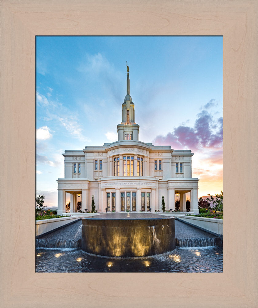 Payson Temple - Fountain by Lance Bertola