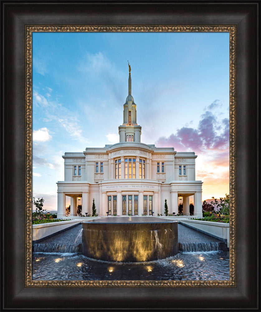 Payson Temple - Fountain by Lance Bertola
