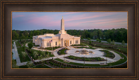 Indianapolis Temple - Sunrise Panorama by Lance Bertola