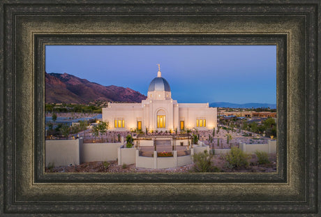 Tucson Arizona Temple - Blue Hour by Lance Bertola