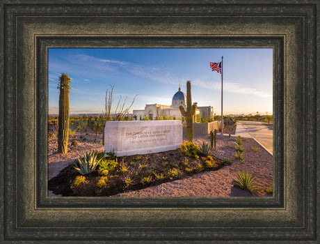 Tucson Arizona Temple - Golden Desert by Lance Bertola