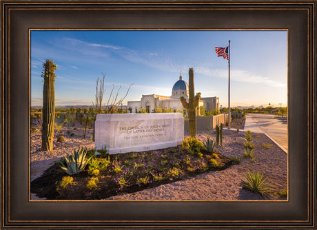 Tucson Arizona Temple - Golden Desert by Lance Bertola