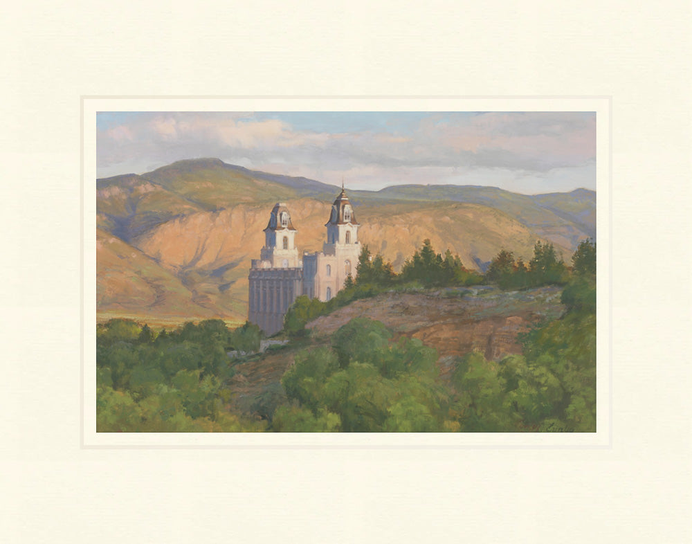 Manti Temple - Sunrise by Linda Curley Christensen