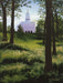 View of the Nauvoo temple through the trees. 