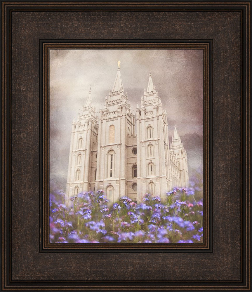 Salt Lake Temple - Forget Me Not by Mandy Jane Williams