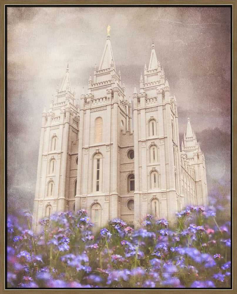 Salt Lake Temple - Forget Me Not by Mandy Jane Williams