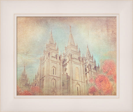 Salt Lake Temple - Coral by Mandy Jane Williams