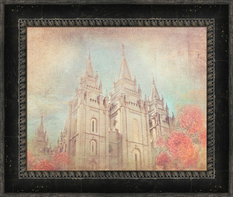 Salt Lake Temple - Coral by Mandy Jane Williams