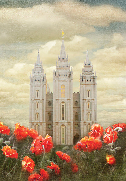 Salt Lake Temple - Joyful Day by Mandy Jane Williams