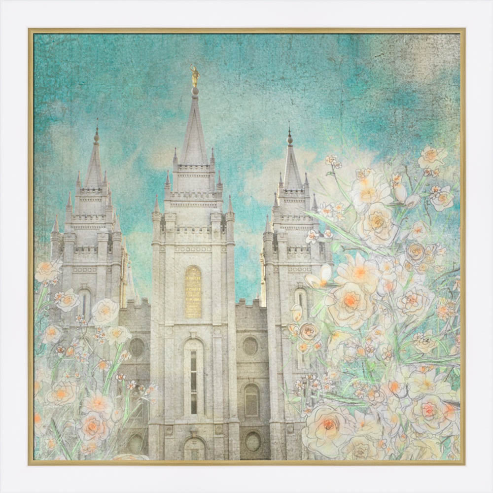 Salt Lake Temple - Enlightened by Mandy Jane Williams