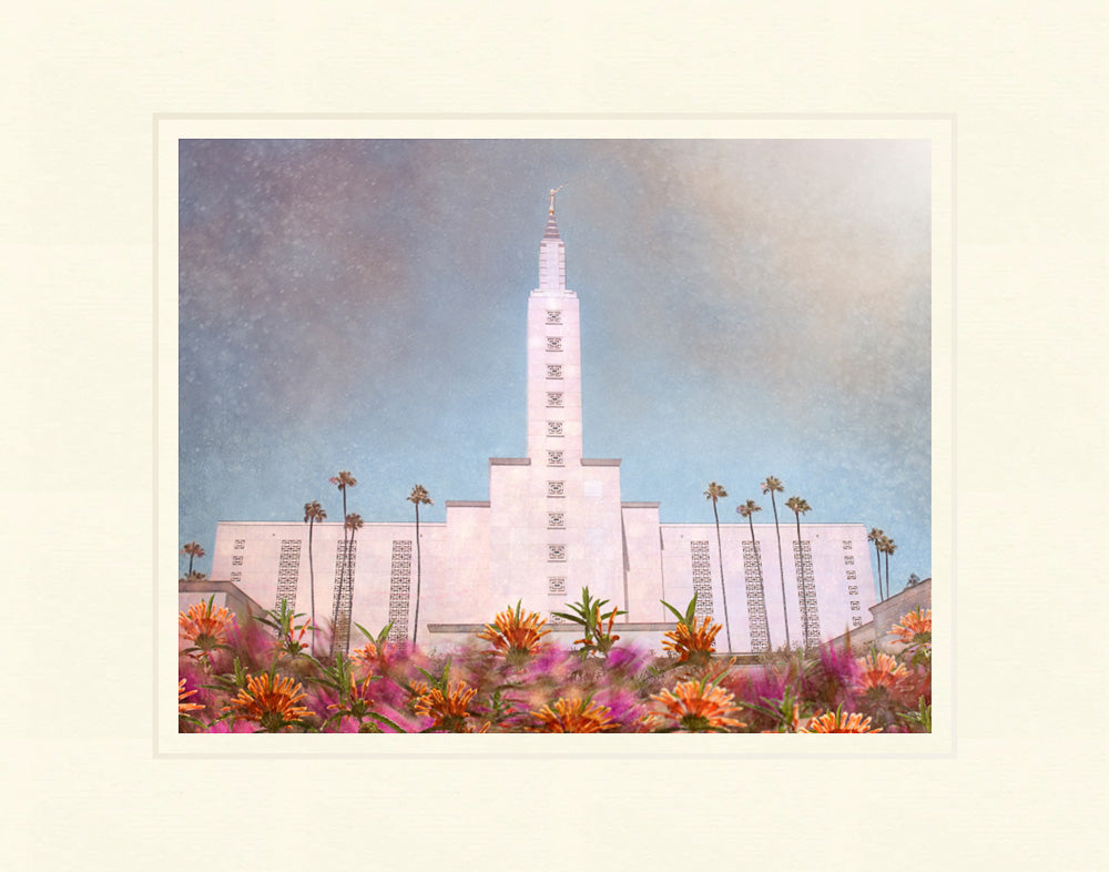 Los Angeles California Temple - Bright and Beautiful by Mandy Jane Williams