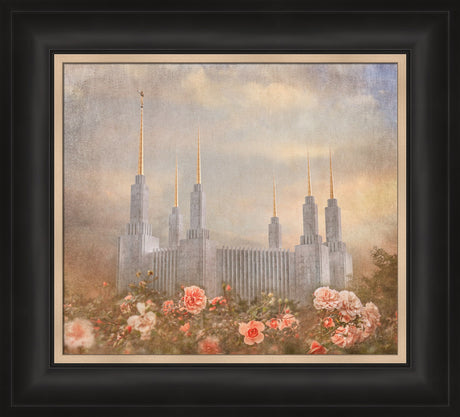 Washington DC Temple - American Rose by Mandy Jane Williams