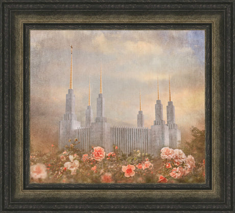 Washington DC Temple - American Rose by Mandy Jane Williams