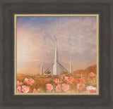 Boise Temple - Roses by Mandy Jane Williams