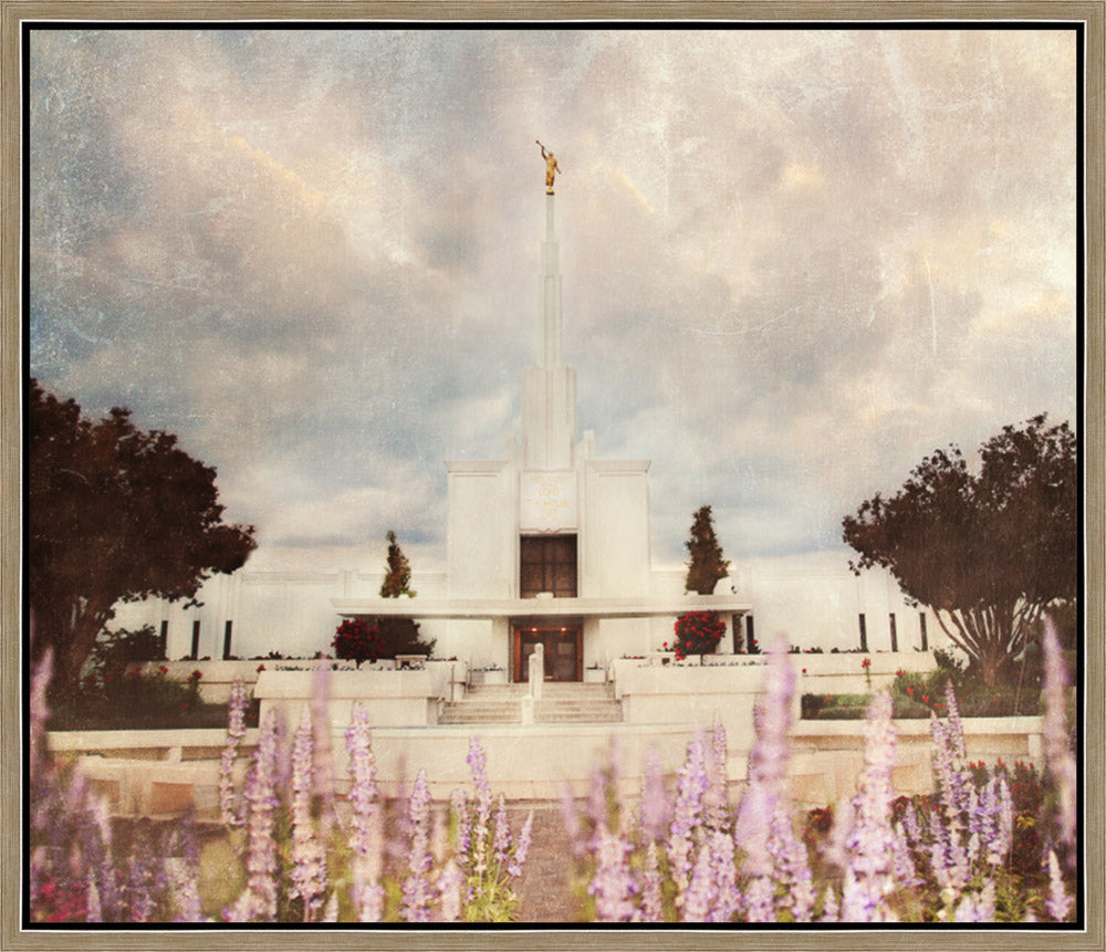 Denver Temple - Peaceful Pondering by Mandy Jane Williams