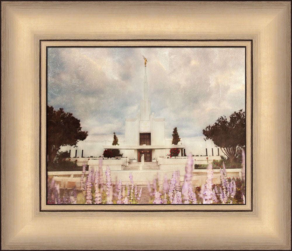 Denver Temple - Peaceful Pondering by Mandy Jane Williams