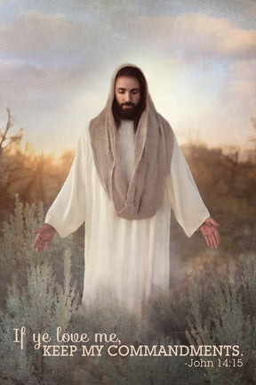 Painting depicts Jesus in desert, clutching holy book, Altus Fine Arts.