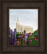 Rexburg Temple: Summer Flowers by Mandy Jane Williams